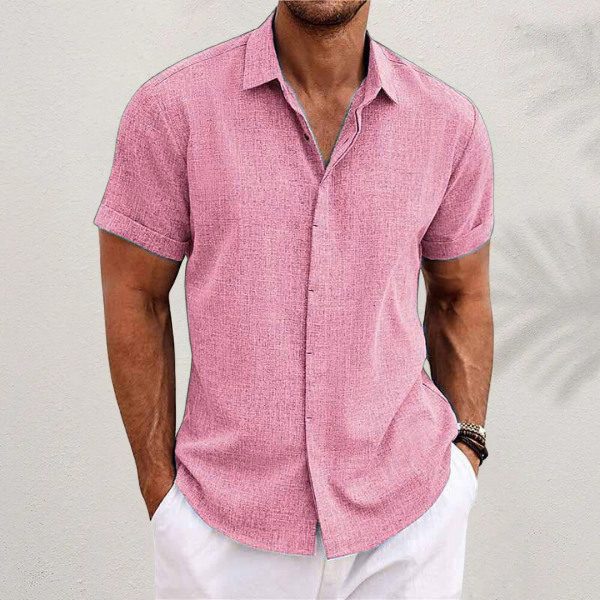 Men's Summer Short-Sleeved Linen Shirt