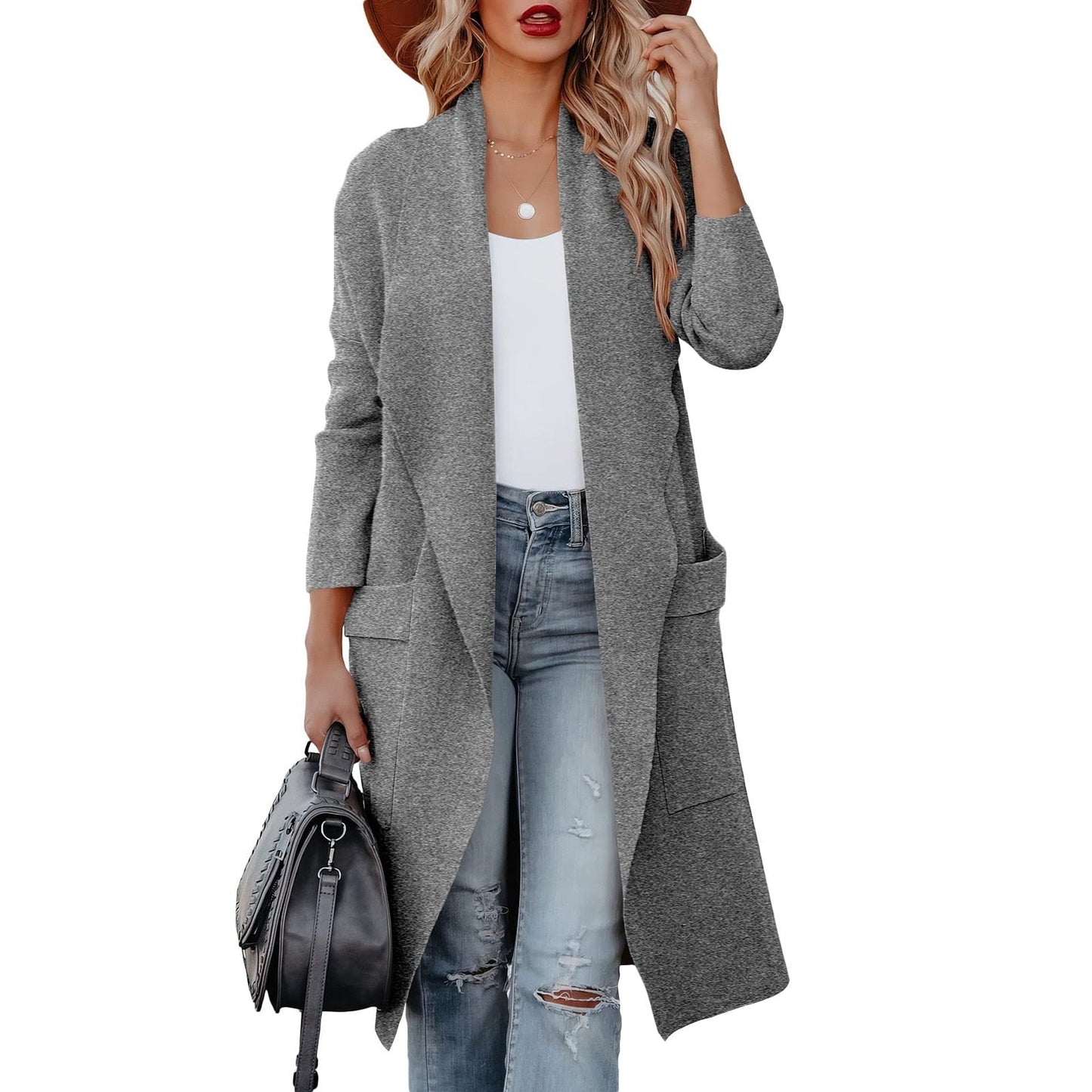 Elegant Women's Suede Winter Coat