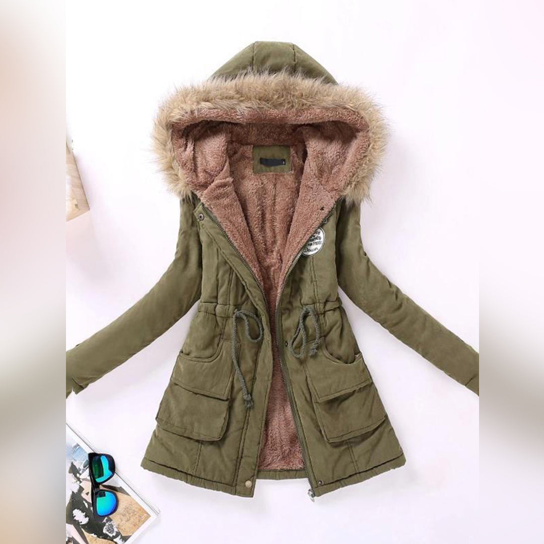 Damen Winterparka Warm Bequem Isoliert - IdealeKleiden