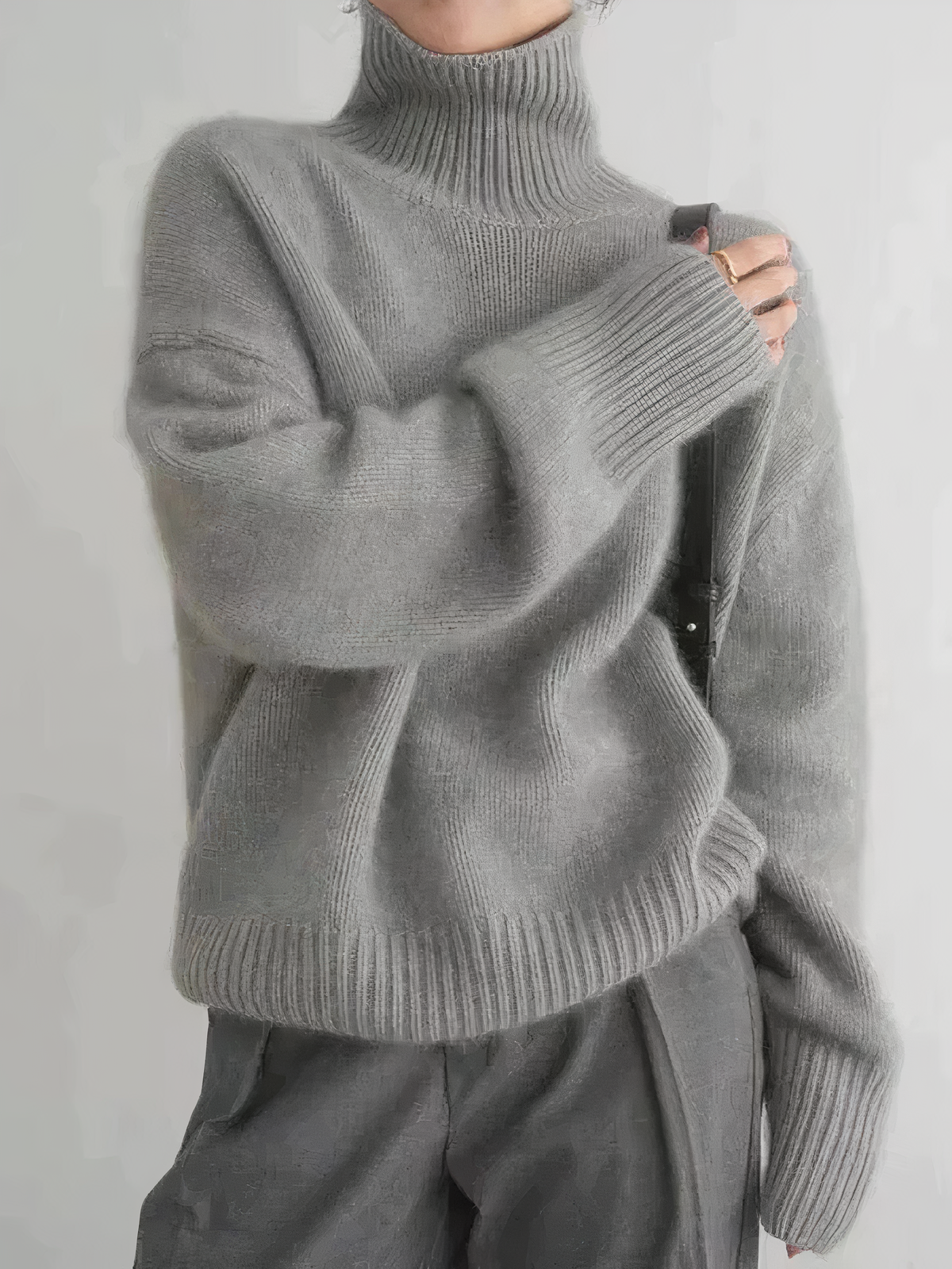 Comfortable Turtleneck Sweater Soft Oversized