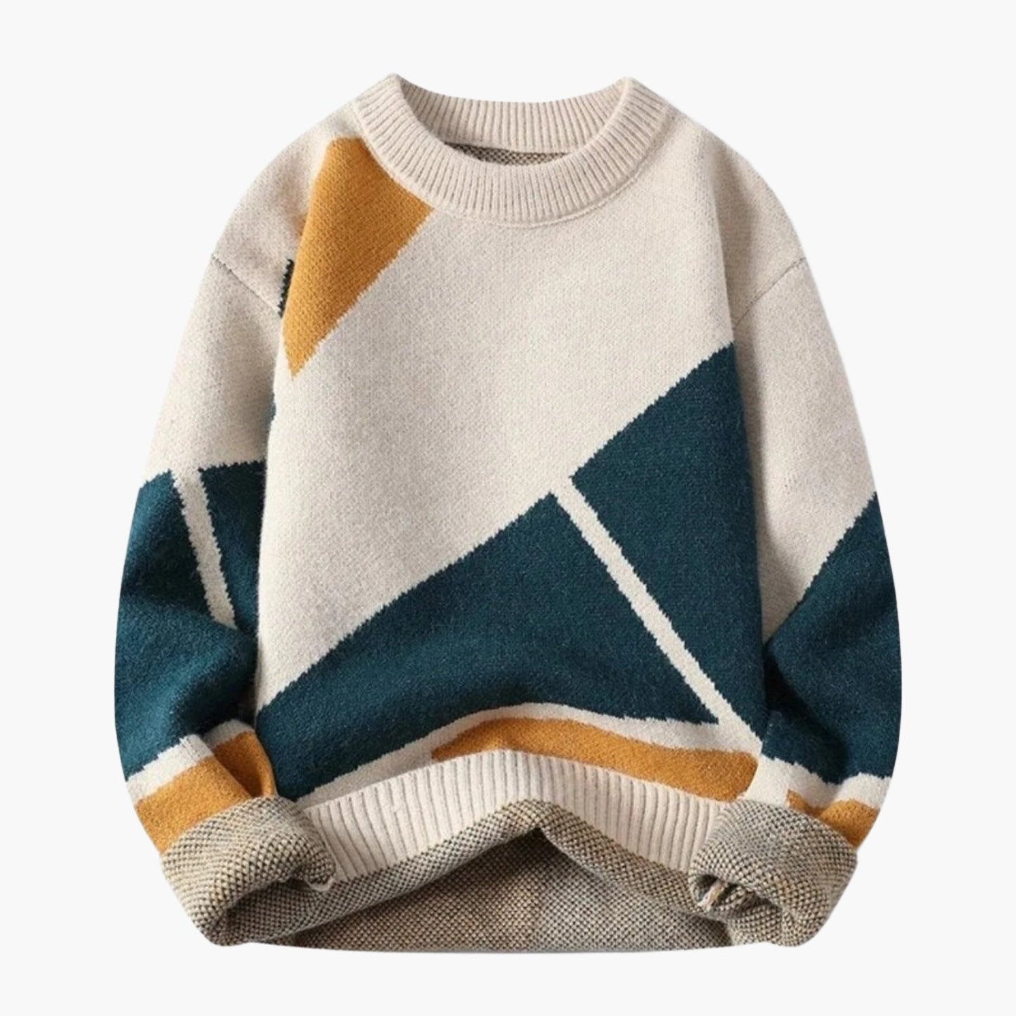 Casual Knit Sweater Modern Print Everyday