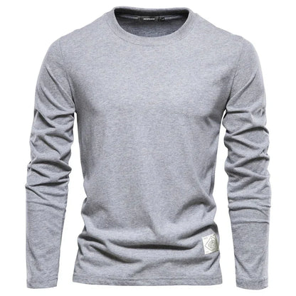Men's Long-Sleeve T-Shirt Comfortable Crew Neck