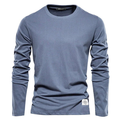 Men's Long-Sleeve T-Shirt Comfortable Crew Neck