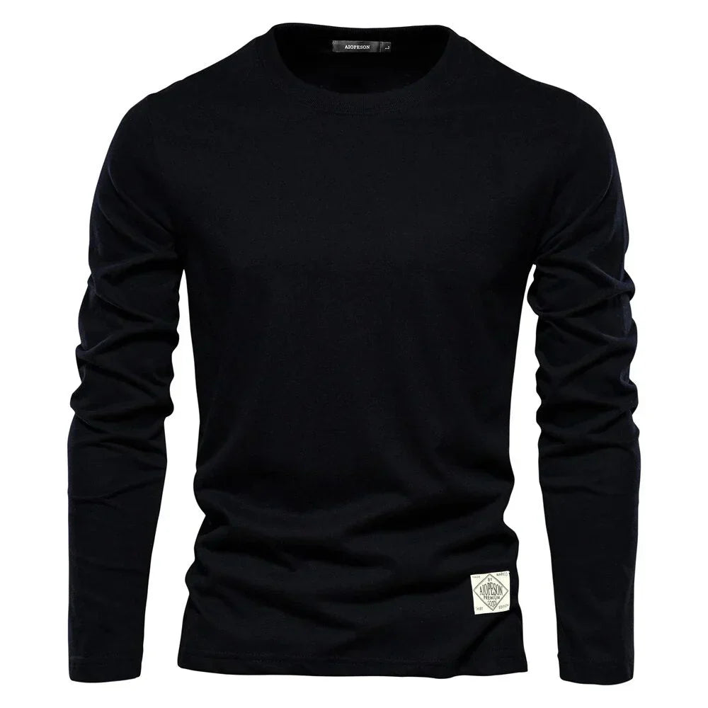 Men's Long-Sleeve T-Shirt Comfortable Crew Neck