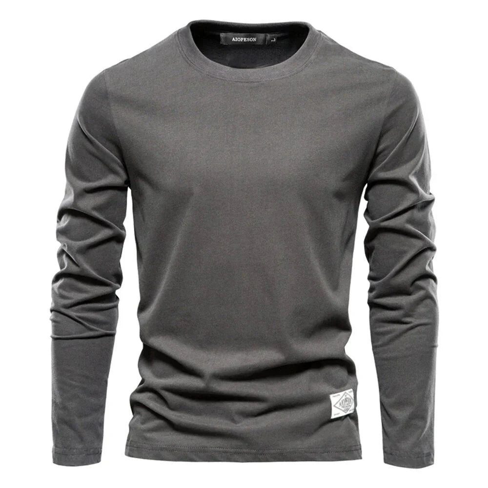 Men's Long-Sleeve T-Shirt Comfortable Crew Neck