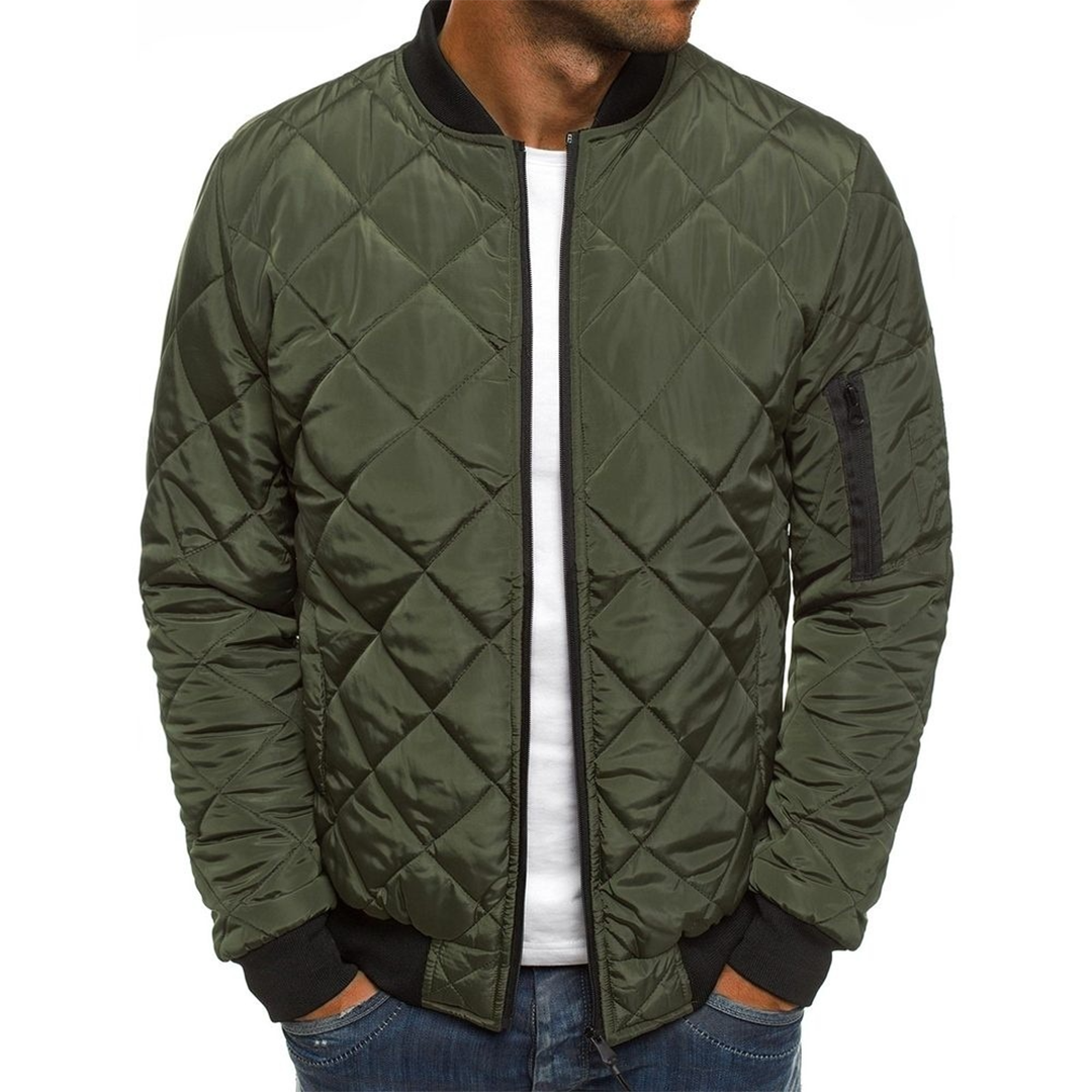 Comfortable Men's Bomber Jacket with Zipper Pockets