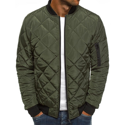 Comfortable Men's Bomber Jacket with Zipper Pockets