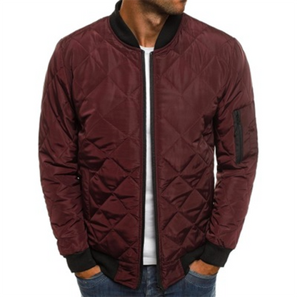 Comfortable Men's Bomber Jacket with Zipper Pockets