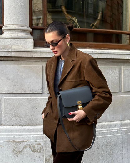 Stylish women's blazers in suede look