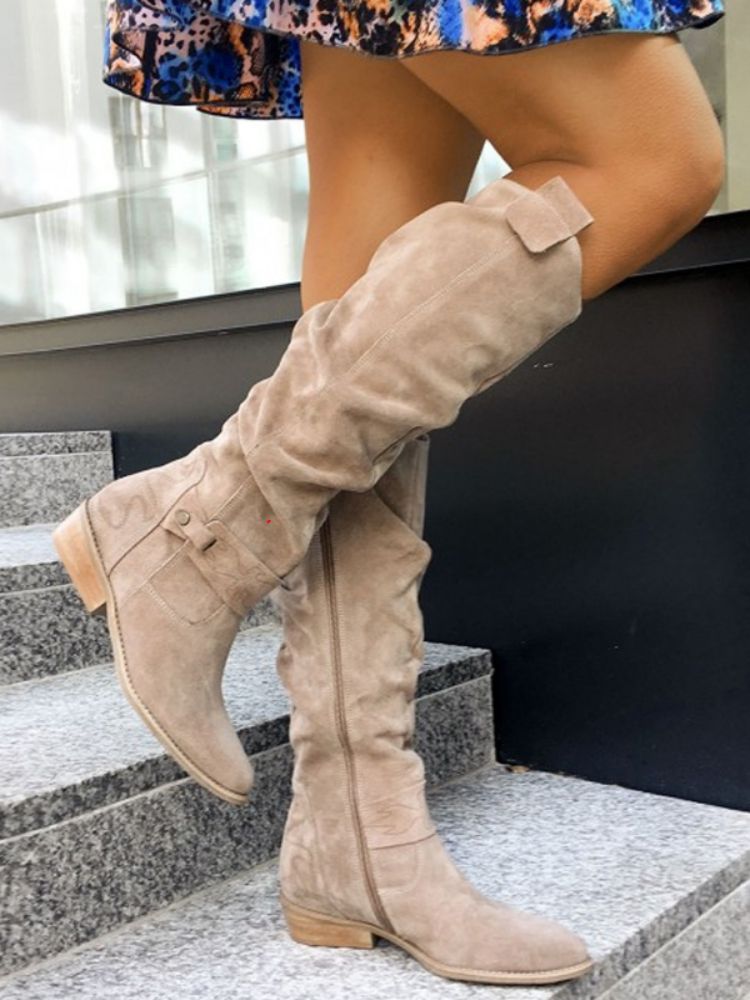 Winter boots Suede-look Low heel