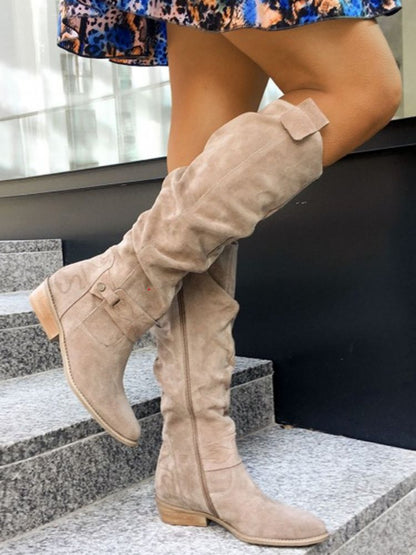 Winter boots Suede-look Low heel