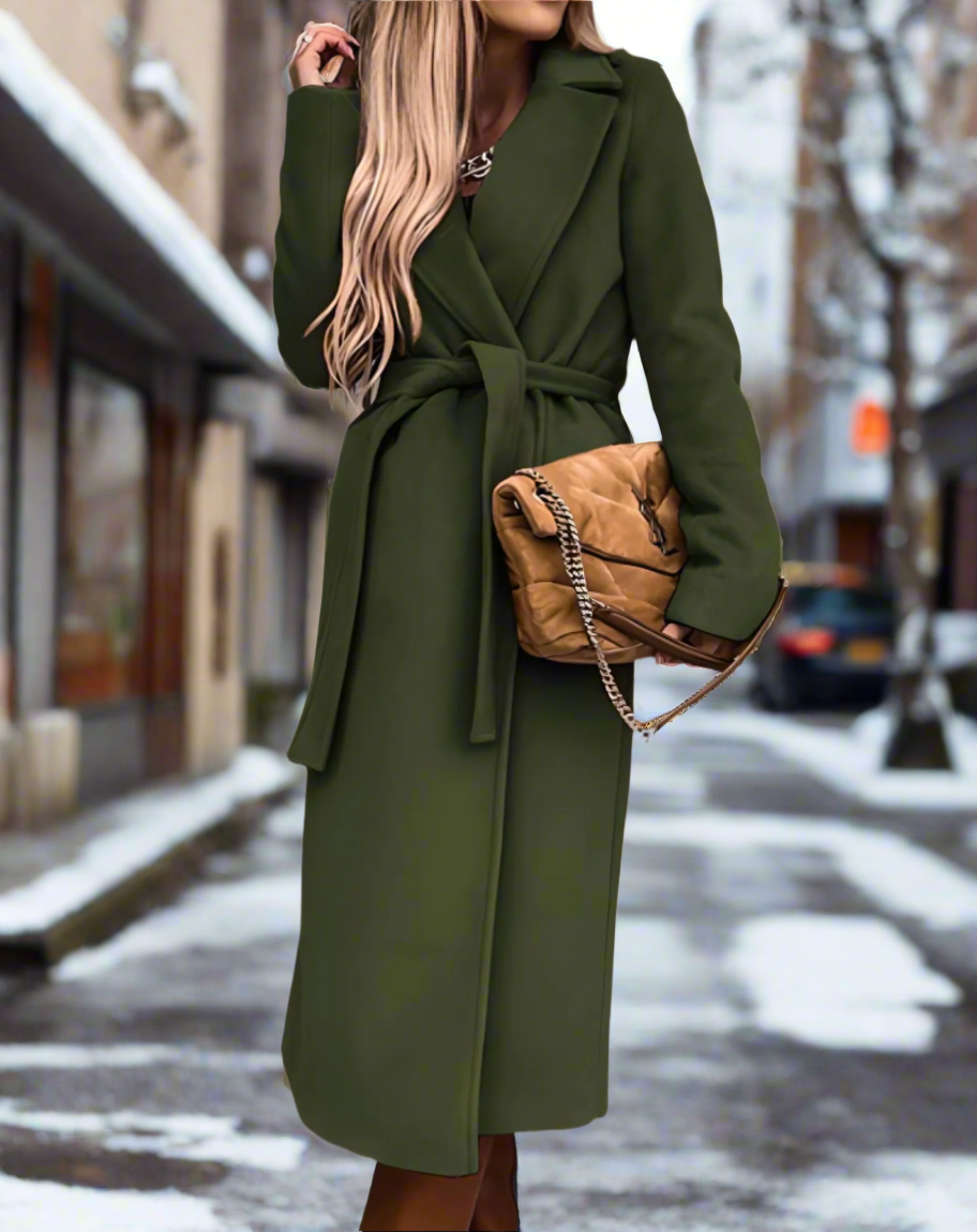 Stylish Women's Lightweight Belt Coat
