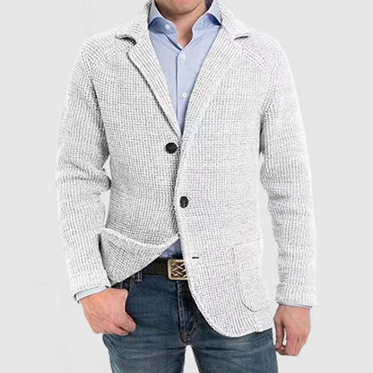 Herren Strickjacke Modern Zweiknopf Design - IdealeKleiden