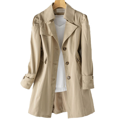 Stylish Women's Fit-and-Flare Trench Coat