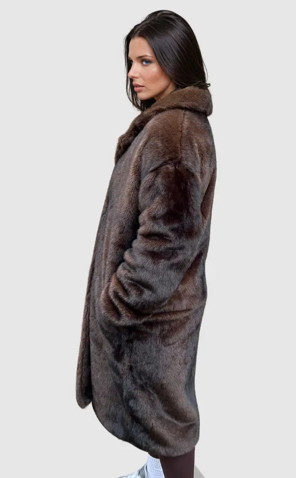 Stylische Kunstfelljacke Frauen - IdealeKleiden