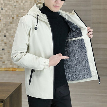 Trendy Windbreaker with Hood Modern Style