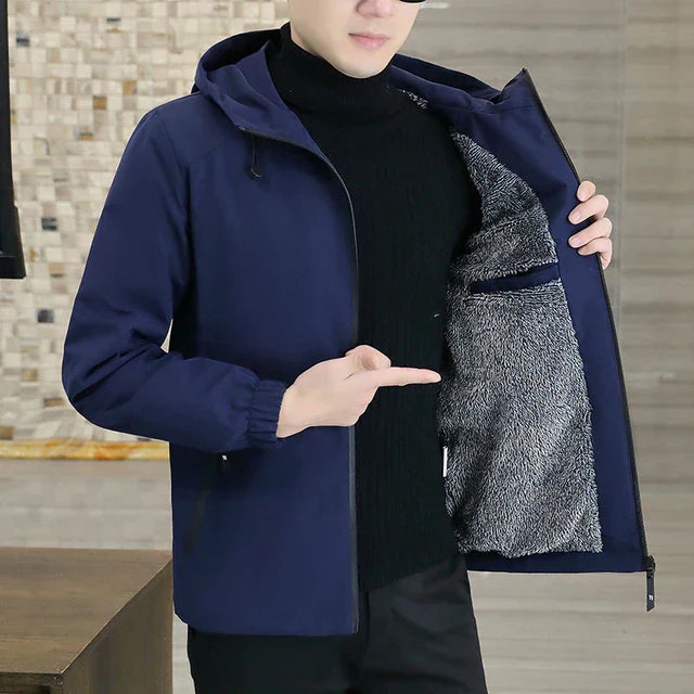 Trendy Windbreaker with Hood Modern Style