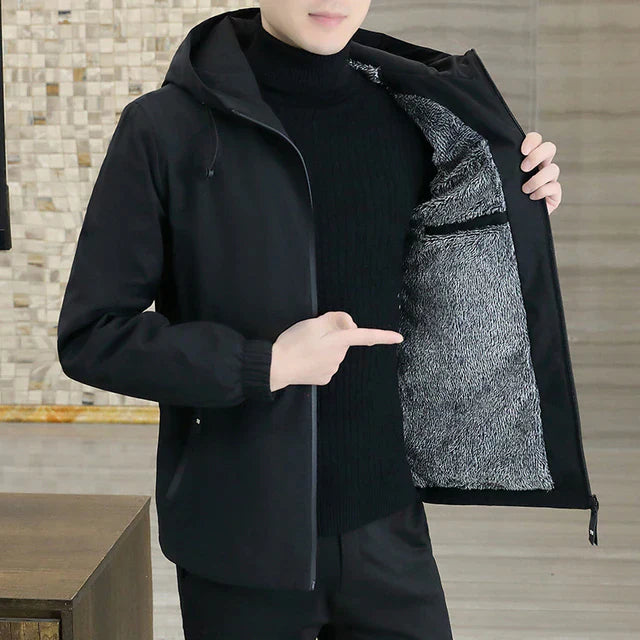 Trendy Windbreaker with Hood Modern Style