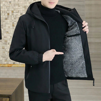 Trendy Windbreaker with Hood Modern Style