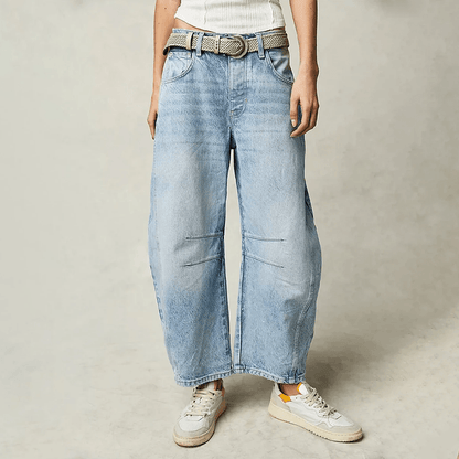 Women's High-Waist Jeans Comfortable Loose Fit