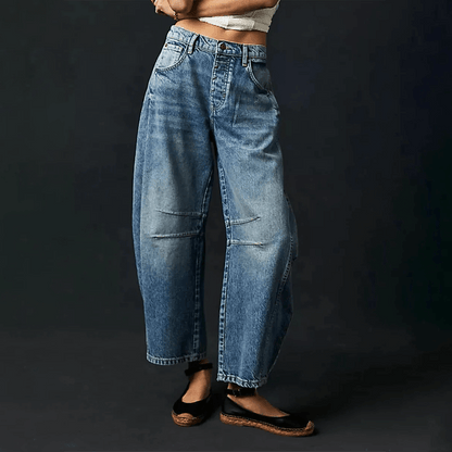 Women's High-Waist Jeans Comfortable Loose Fit