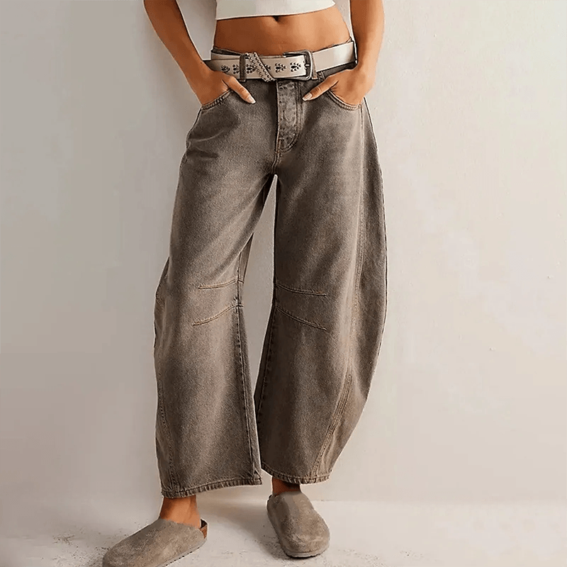 Women's High-Waist Jeans Comfortable Loose Fit