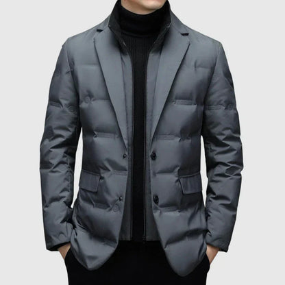Elegant Quilted Blazer Women's Jacket Two-Button Cut
