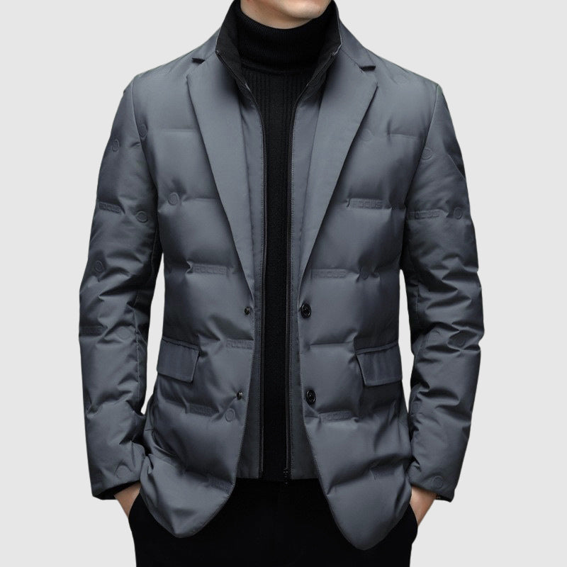 Women's Blazer Insulated Puffer Winter Jacket