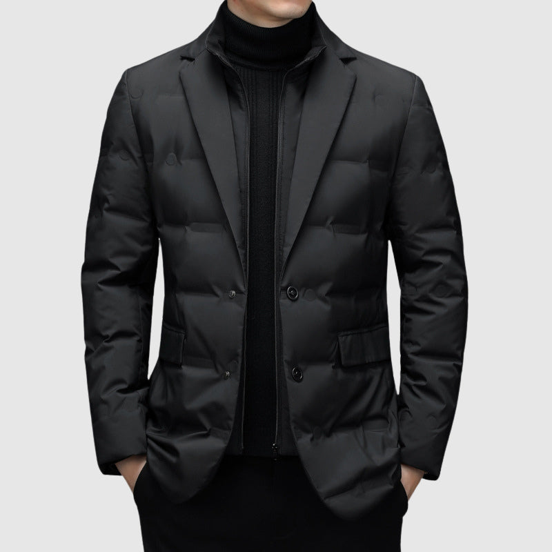 Women's Blazer Insulated Puffer Winter Jacket