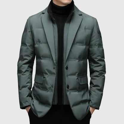 Elegant Quilted Blazer Women's Jacket Two-Button Cut