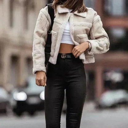 Leather Jacket Patchwork Design Waterproof & Robust