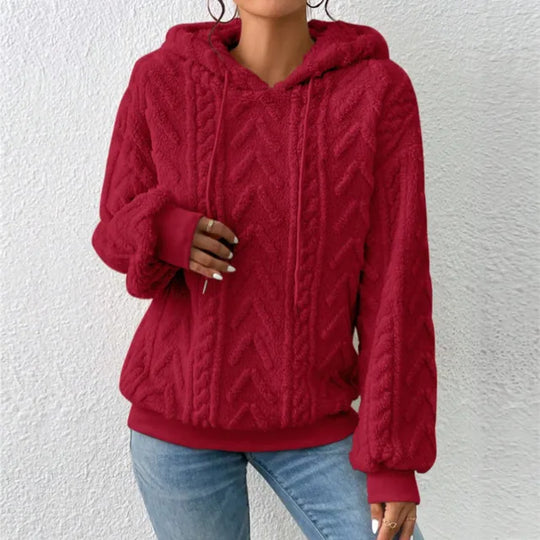 Cuddly Sweater Teddy Fleece Hood