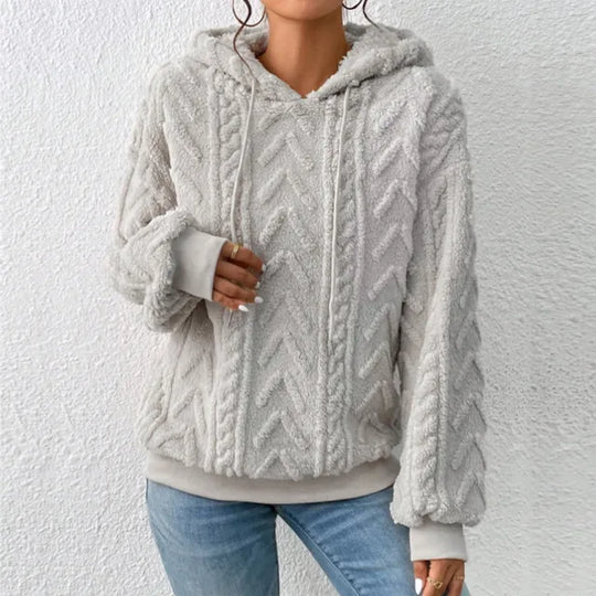 Cuddly Sweater Teddy Fleece Hood
