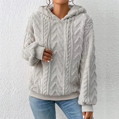 Cuddly Sweater Teddy Fleece Hood