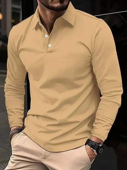 Men's Breathable Sporty Half-Button Polo Shirt