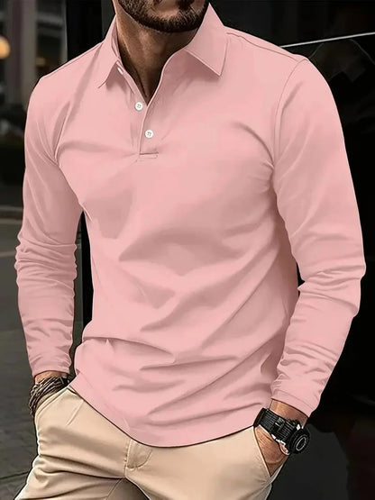 Men's Breathable Sporty Half-Button Polo Shirt