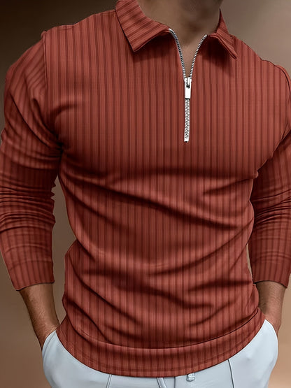 Men's Polo Shirt Slim Fit Stand-Up Collar