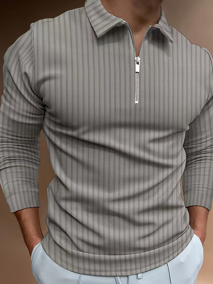Men's Polo Shirt Slim Fit Stand-Up Collar