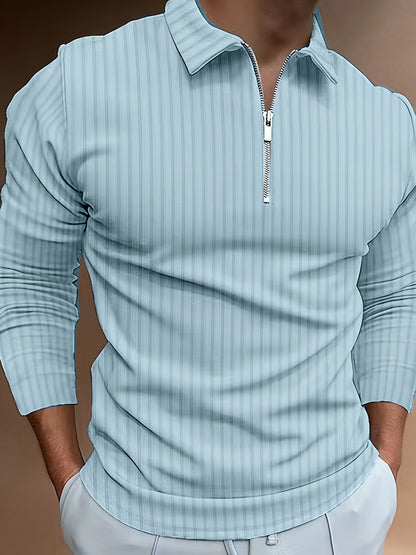 Men's Polo Shirt Slim Fit Stand-Up Collar