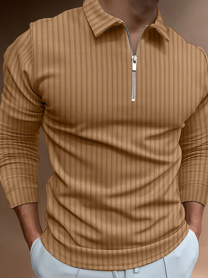 Men's Polo Shirt Slim Fit Stand-Up Collar