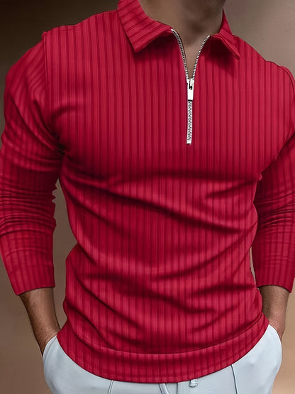Men's Polo Shirt Slim Fit Stand-Up Collar