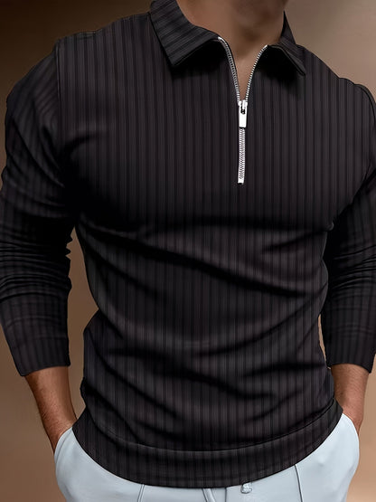 Men's Polo Shirt Slim Fit Stand-Up Collar