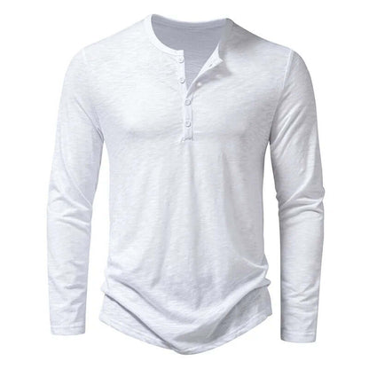 Men's Long Sleeve Casual Quarter Button Shirt