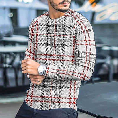 Men's Long-Sleeved Round Neck Sweater