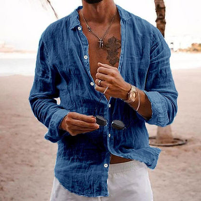 Men's Lightweight Linen Shirt Summer