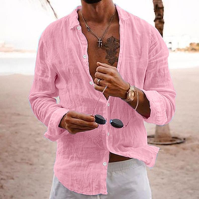 Men's Lightweight Linen Shirt Summer