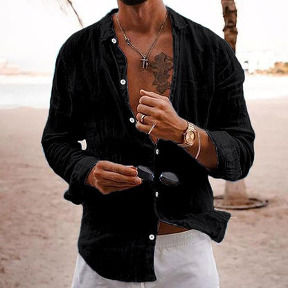 Men's Lightweight Linen Shirt Summer