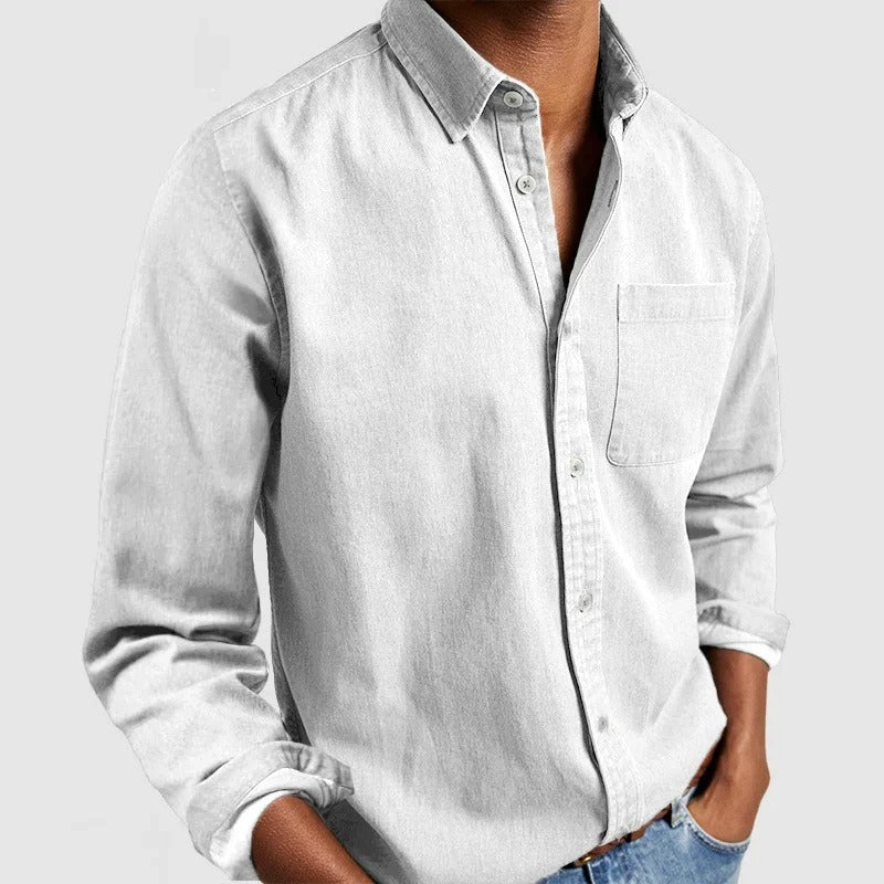 Men's Long Sleeve Shirt Classic Regular Fit