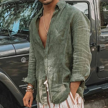 Men's Lightweight Button-Down Summer Shirt