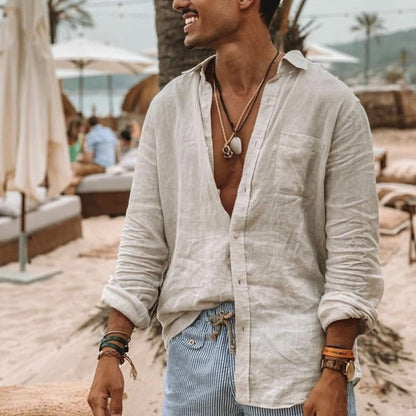 Men's Lightweight Button-Down Summer Shirt